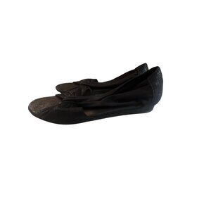 Donald JPliner Sandals Womens 7.5 Nuri Slingback Flats Sparkle Black Slip On